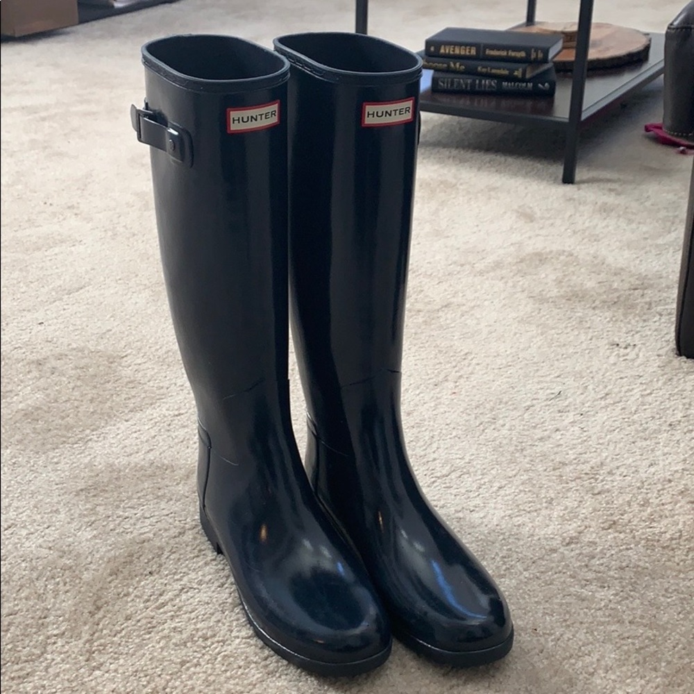 Tall Navy Hunter Rain Boots